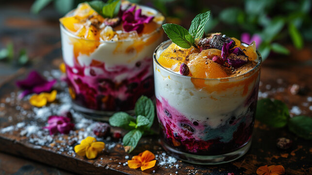fruit smoothie  in a bowl or glass