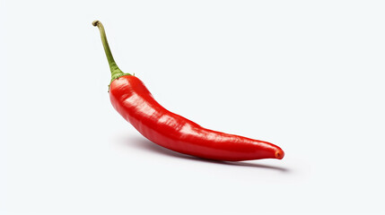 Fresh Chili Pepper Isolated on White Background &ndash; Realistic Photography for Food and Culinary Concepts