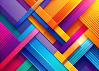 Obraz premium Geometric Abstract Background: Modern Shapes & Vibrant Colors for Website Promotion