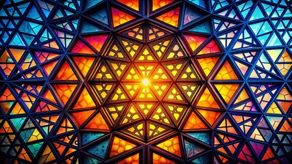 Fototapeta premium Geometric Silhouette Pattern Background for Advertising - Abstract Design