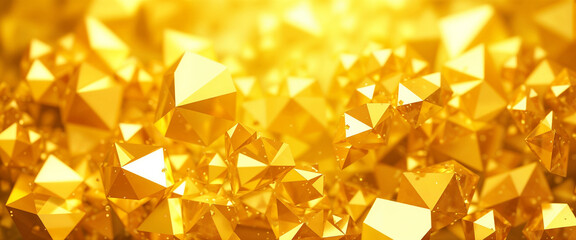 abstract 3d Golden crystal background.