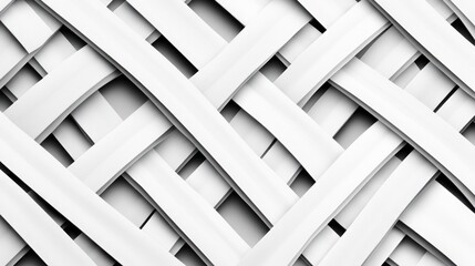 Fototapeta premium Abstract white woven pattern background texture.