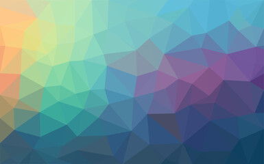 Gradient vibrant color low-poly illustration, blurred triangle design