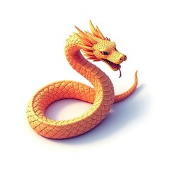 Fototapeta premium An isometric depiction of a snake icon
