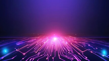 Obraz premium Abstract Digital Network Glow