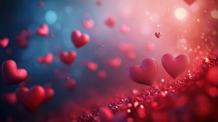 Lovely romantic valentine background for february 14 celebration