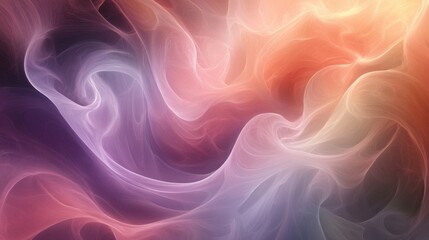 Obraz premium A surreal abstract landscape in pastel shades with dreamlike, flowing forms