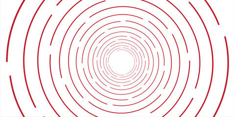 Abstract blue glowing geometric lines on dark blue background. Modern shiny blue circle lines pattern. Futuristic technology concept. Suit for cover, poster, banner, header, website.eps10