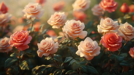 Obraz premium Vibrant rose garden in san miguel de allende - perfect for home decor and floral inspiration