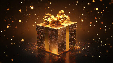 プレゼント ゴールド 箱 リボン ゴールド