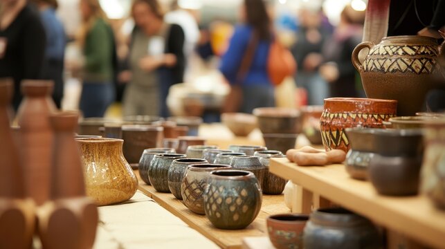 Vibrant Market Scene with Kids at a Festival - Powered by Adobe