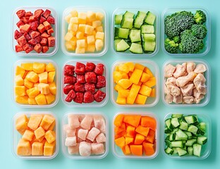 Frozen Food Cubes: Prepare Delicious and Healthy Meals Easily with Quick-Freezing Techniques for Convenient Cooking.