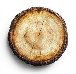 Obraz premium A detailed close up of a tree stump revealing the annual rings of a tree