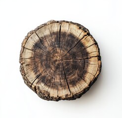 A detailed close up of a tree stump revealing the annual rings of a tree