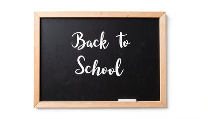 Simple Back to School chalkboard with wooden frame and copy space