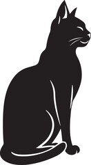 Obraz premium cat black silhouette logo vector, cat vector