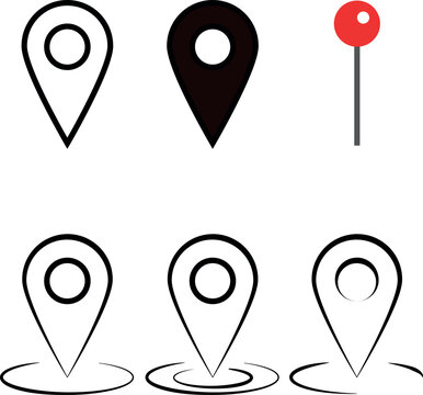 &Iacute;cones de Localiza&ccedil;&atilde;o Modernos e Minimalistas &ndash; Conjunto Vetorial Vers&aacute;til para Mapas e Navega&ccedil;&atilde;o, Modern and Minimalist Location Icons &ndash; Versatile Vector Set for Maps and Navigation