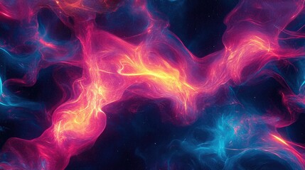 Obraz premium Neon abstract patterns pulsating with energy