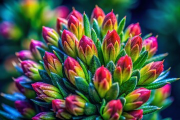 Fototapeta premium Hyssop officinalis Flower Buds Closeup - Deep Depth of Field Macro Photography