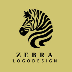 "Modern Zebra Logo Icon with Black and White Striped Pattern for Branding and Wildlife-Themed Businesses in Vector Art Style"

