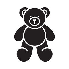 Playful Valentine teddy bear with a heart to share - Teddy Bear silhouette - Teddy Bear vector - Teddy Bear illustration - valentine silhouette - love silhouette
