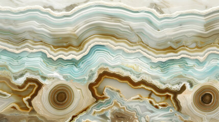 A close-up view of layered agate stone showcasing intricate patterns and colors.