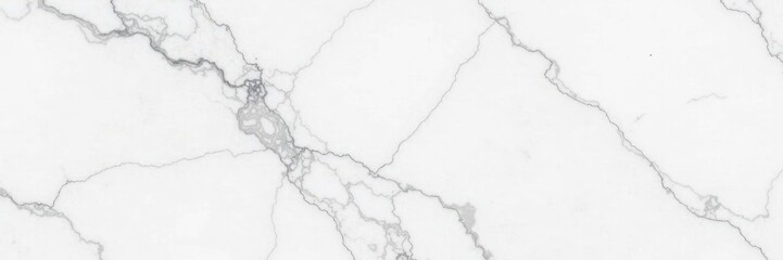 Obraz premium Seamless white marble texture, panoramic view, veined, art