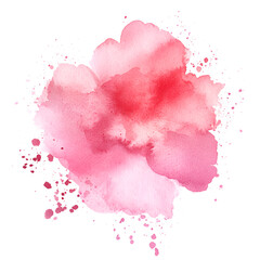 A dusty rose watercolor blob isolated on a white transparent background