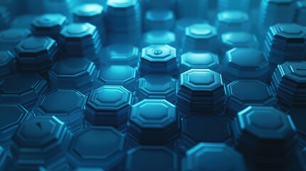 Fototapeta premium Futuristic honeycomb background.