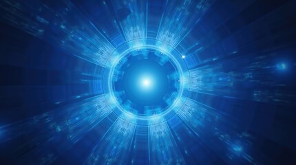 Fototapeta premium Blue plasma sphere, futuristic abstract background.
