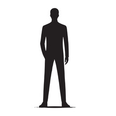 Creative standing silhouette for fresh artwork - standing person vector, standing illustration
