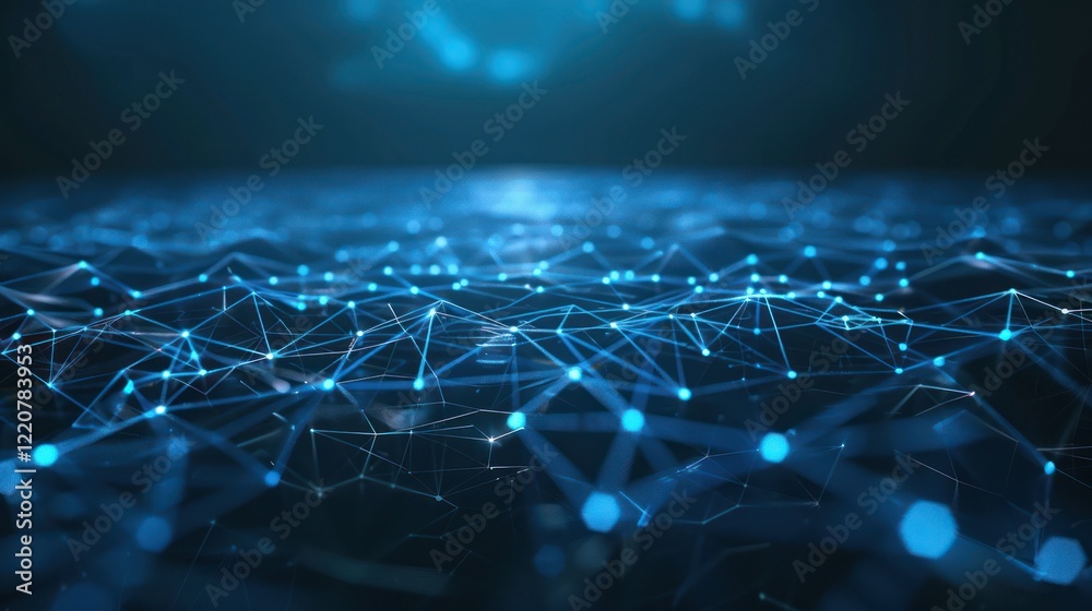 Wall mural abstract network structure