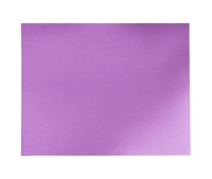 Blank lavender post it note for messages isolated against a white or transparent background, sticky post it note png image