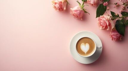 Valentine's day calendar and roses composition for romantic event planning