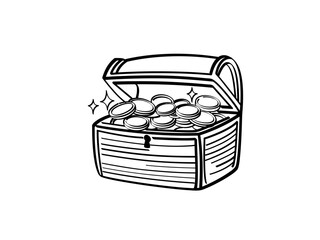 A trunk full of coins