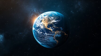 A highly detailed and accurate photo of the Earth planet
