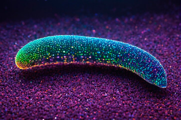 Obraz premium Holographic leech of many particles. Generative AI.