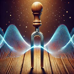 Tuning Fork in symmetrical ripples
