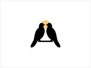 Bird logo design ,vector ,illustration and isolate template .