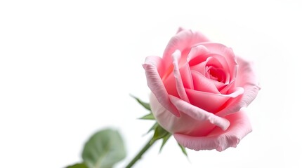Fototapeta premium pink rose isolated on white