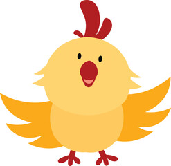 Cheep Cheep!  This simple caption mimics the sound of a chicken, adding a playful touch.