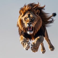 Fototapeta premium lion in the night