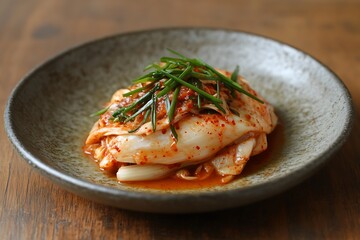 Spicy and tangy kimchi, a beloved Korean staple, enhances meals with bold fermented goodness.