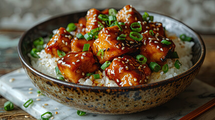  juicy chicken rise in plate