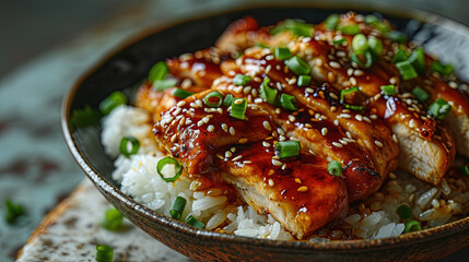  juicy chicken rise in plate