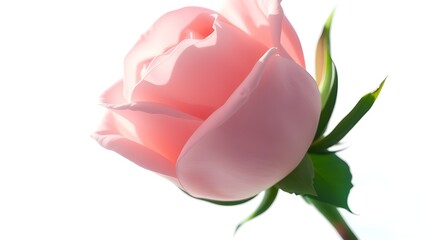pink rose isolated on white