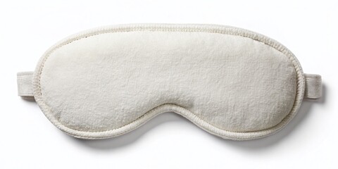 Luxurious White Sleep Mask: Drone Photography, Isolated Background