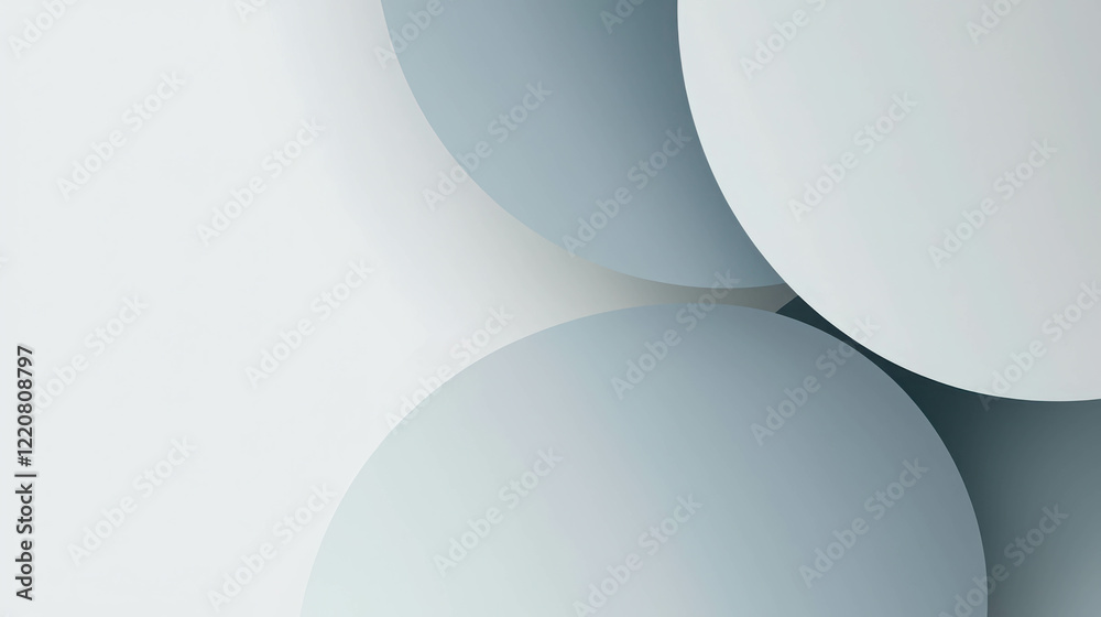 Poster minimal geometric design featuring three overlapping circles in soft color palette