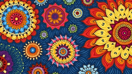 seamless pattern with flowers