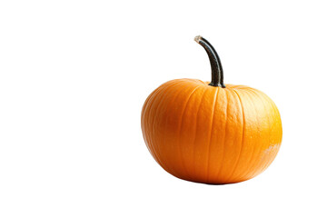 Obraz premium A pumpkin has been cut open and is now in pieces. ,on transparent background.